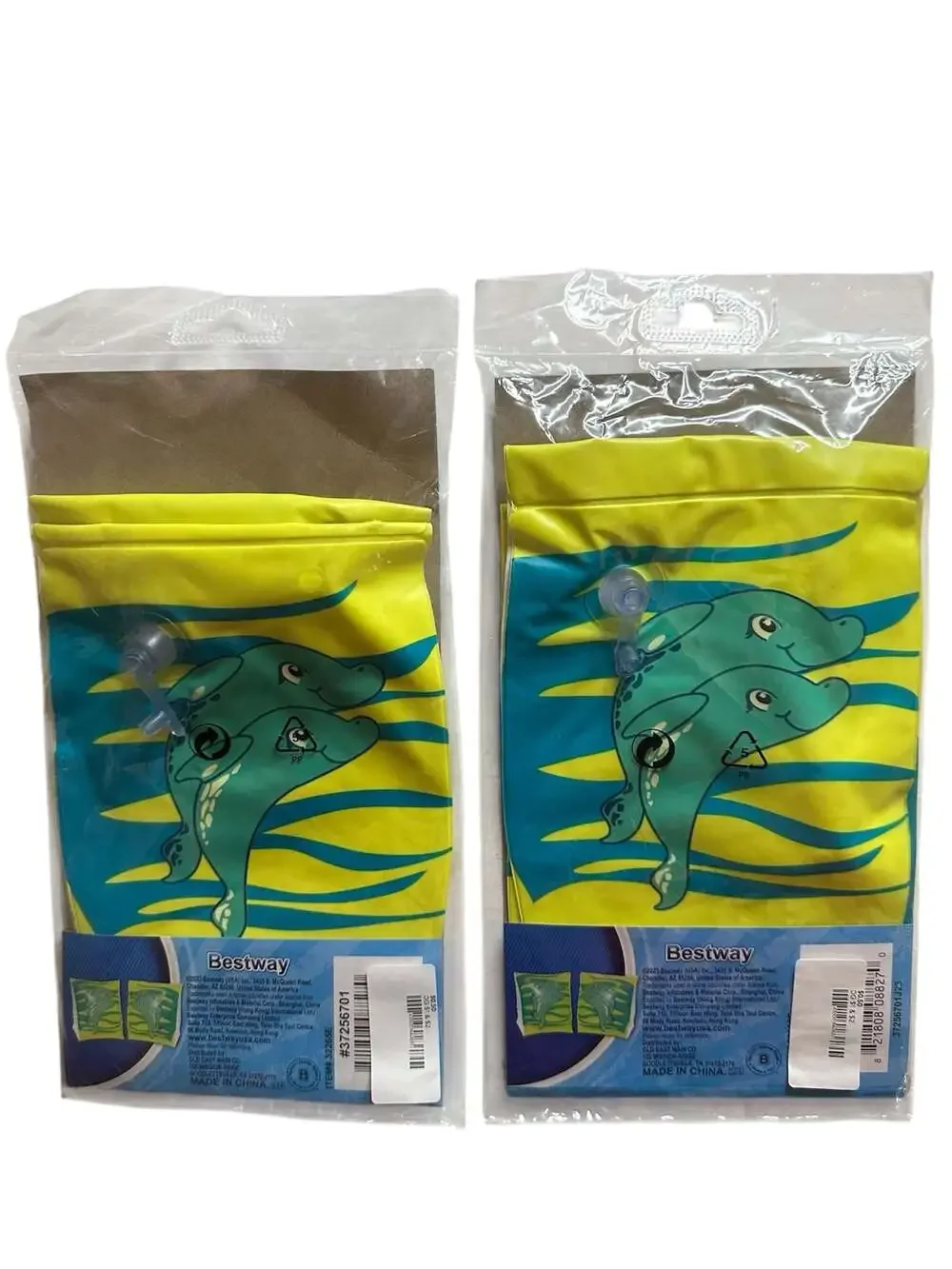 Bestway H2OGO! Inflatable Dolphin Swim Armbands for Kids Ages 3-6